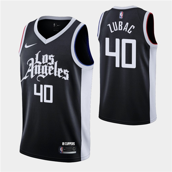 Men's Los Angeles Clippers #40 Ivica Zubac Black 2020-21 City Edition Stitched NBA Jersey Men's Los Angeles Clippers #40 Ivica Zubac Black 2020-21 City Edition Stitched NBA Jersey